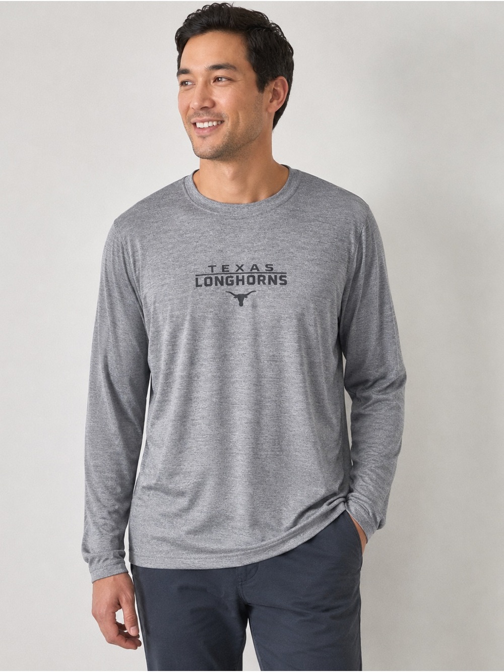 Texas Longhorns Men’s 2XL Gray Long Sleeve Performance Shirt NWT